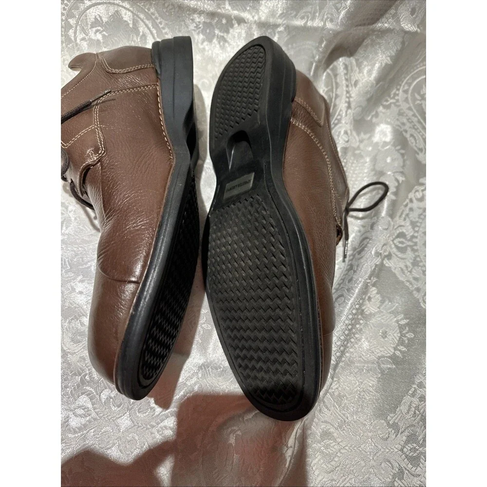 JOHNSTON & MURPHY Sheep Skin Leather Shoes Made In Brazil- Brown- Size 10.5